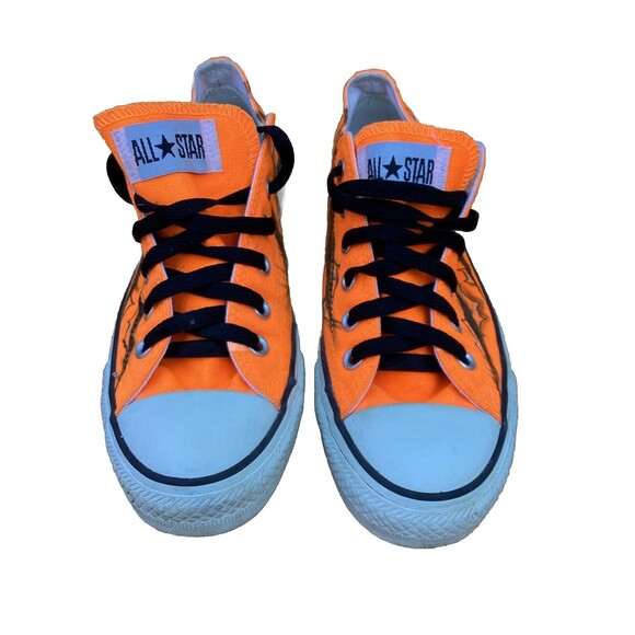 Converse All Star 131275F Orange Mens Size 7 Women’s 9 Customized Claws/ Prints - Picture 3 of 12